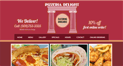 Desktop Screenshot of pizzeriadelight.com